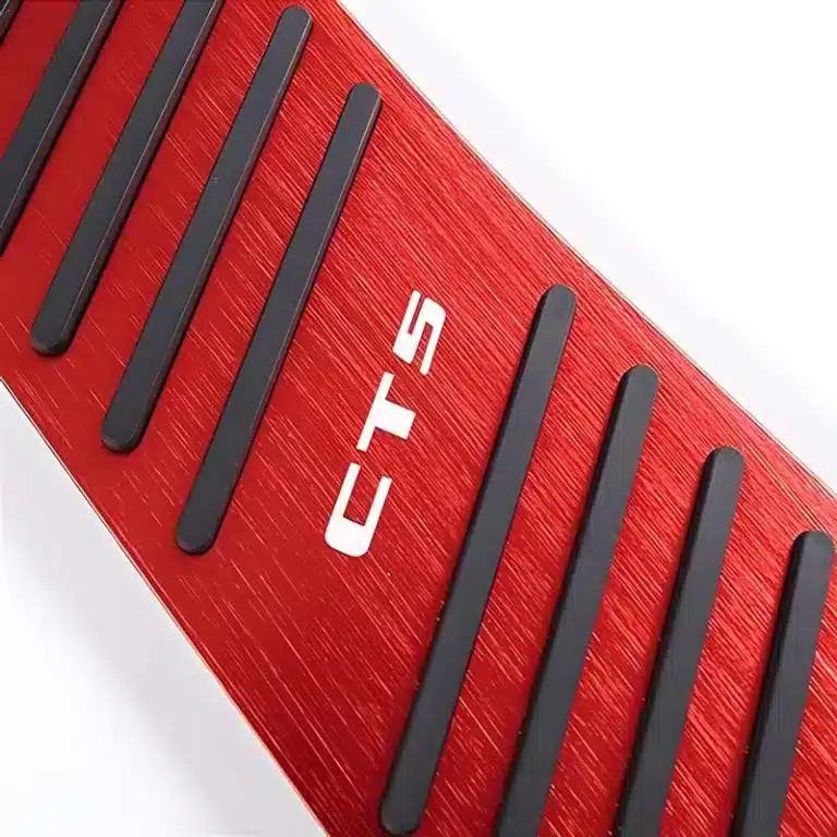 Cadillac CT5 pedal cover anti-slip rubber strips close-up