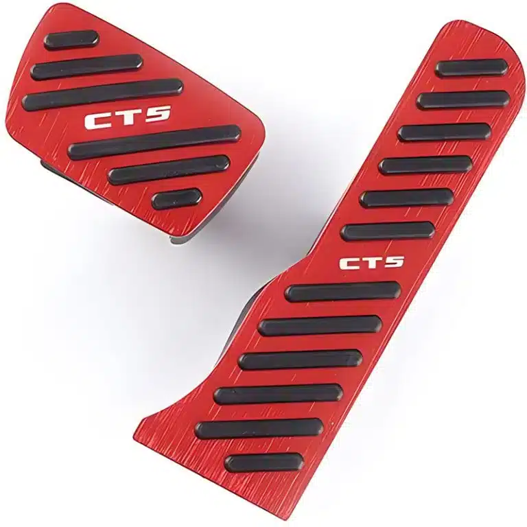 Cadillac CT5 accelerator and brake pedal covers installed