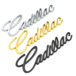 Chrome Cadillac Letters Stickers